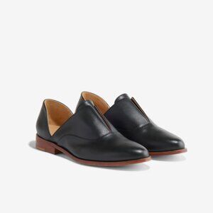 Nisolo Black Leather Emma D'orsay Flats